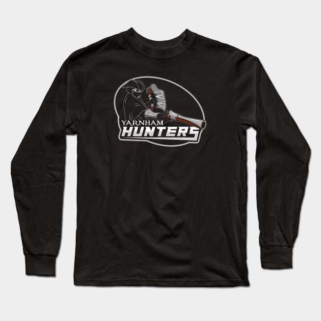 Yharnam Hunters (Black Print) Long Sleeve T-Shirt by Miskatonic Designs